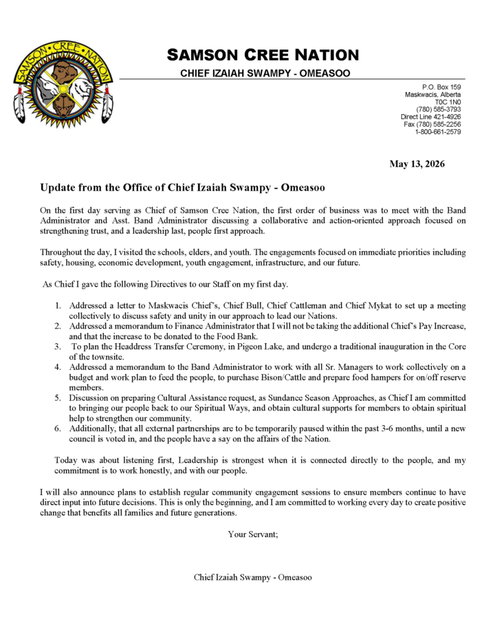 Update from the Chief’s Office May 13 2026 (1)
