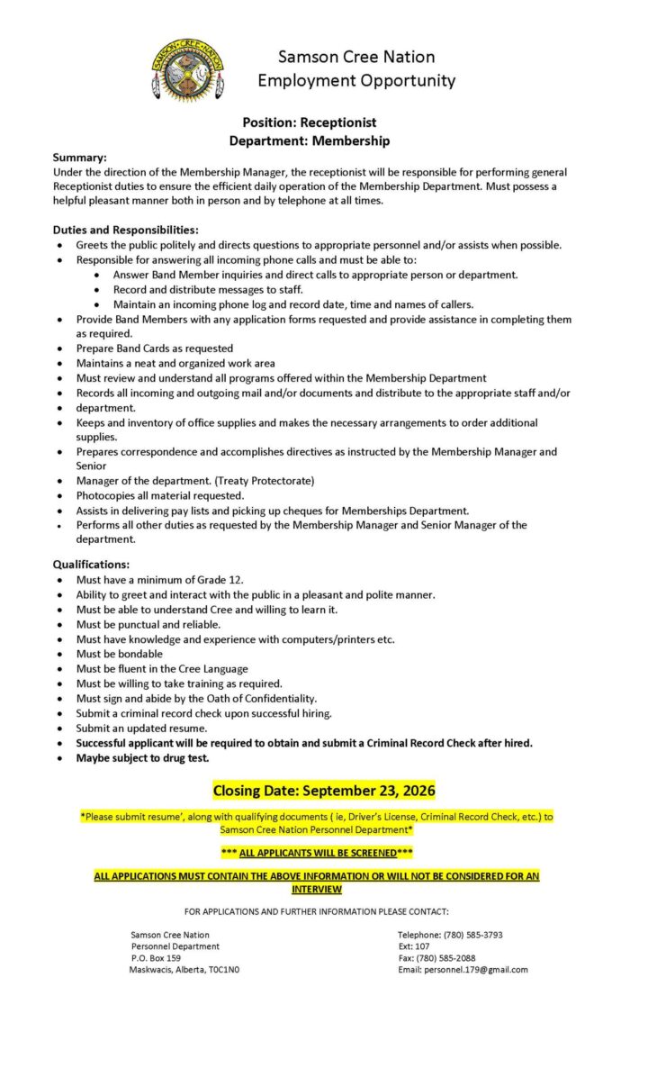 Receptionist – Membership (Sept 2026) JPEG